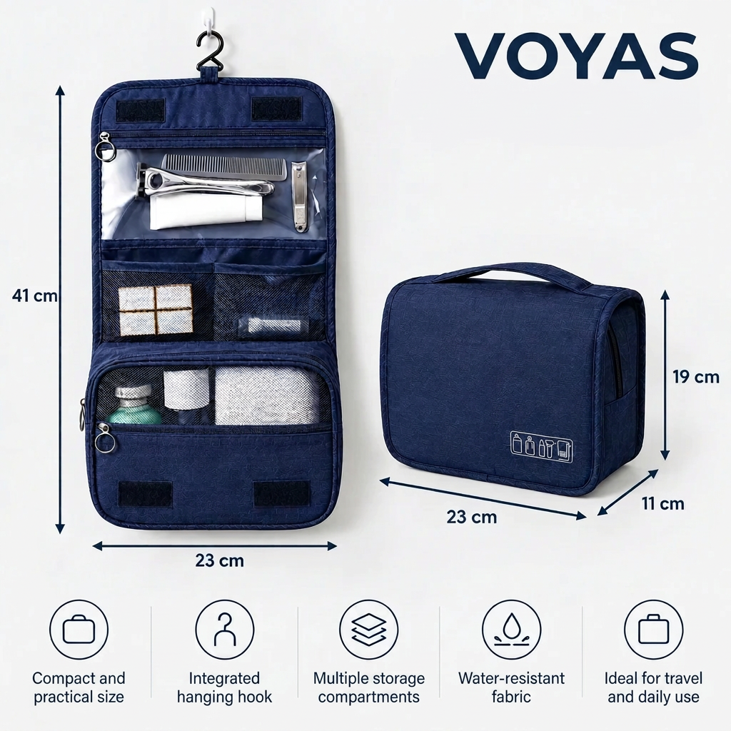 VOYAS Travel Toiletry Bag    Hanging Organizer